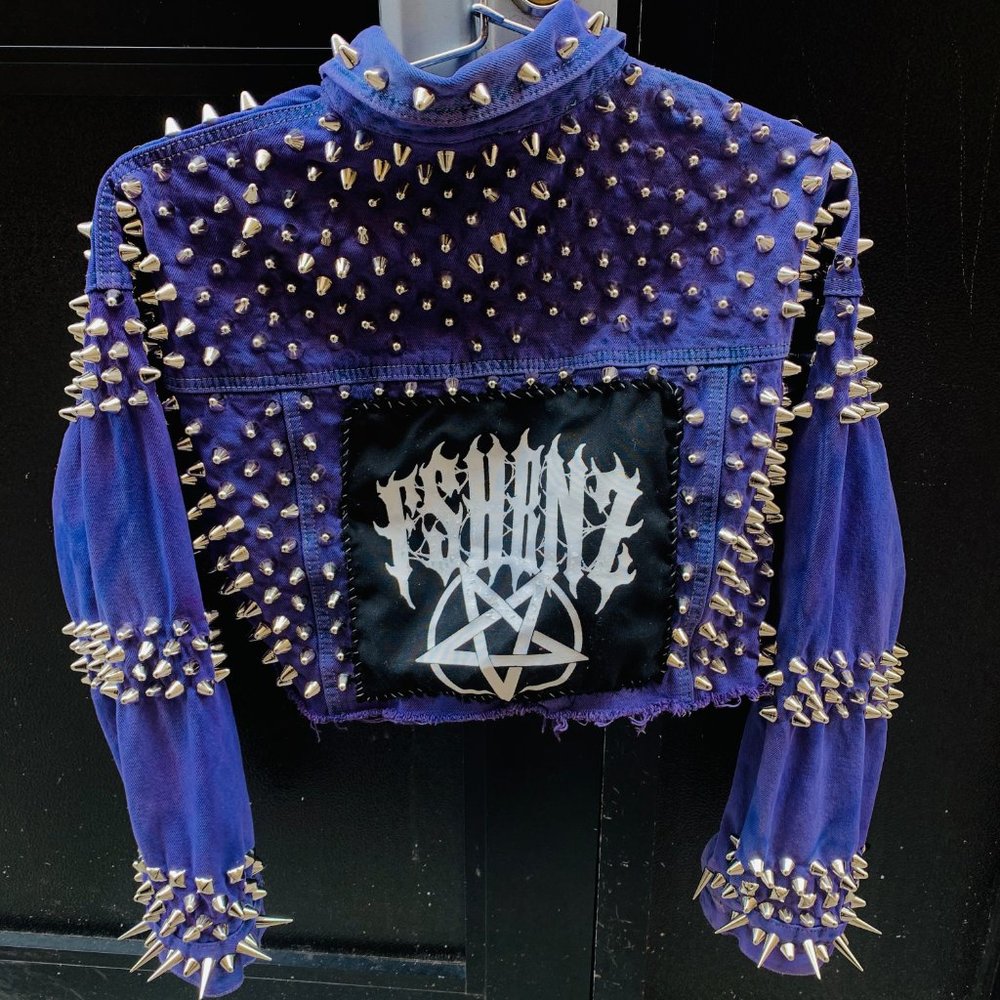 SOLD!!!FSHBNZ PURPLE RAIN CROPPED JACKET